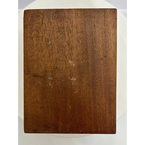 Vintage Wooden Jewelry Keepsake Trinket Box Floral Grandmacore Cottagecore 7"x5" - Picture 7 of 10